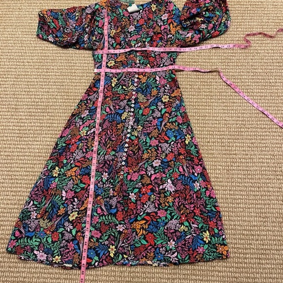 Farm Rio Tropical Garden Lenzing Ecovero Viscose Midi Dress Small like new - Picture 8 of 12
